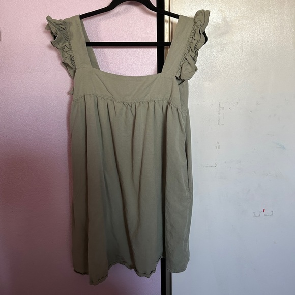O.P.T Sage Green Babydoll Dress - Picture 2 of 4